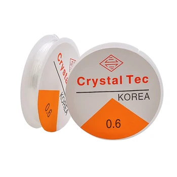 10Rolls/veľa 0.4-1.0 mmTransparent Elastické Crystal Line Lištovanie Kábel String Drôt Závit Pre DIY Náhrdelník Náramok Šperky Robiť
