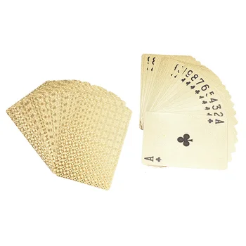 10Styles 1 box Gold Silver PVC Poker Eur USD Štýl Hracie Karty Nepremokavé Karty Hazardné hry, Doskové hry