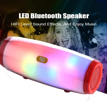 10W Prenosných Bezdrôtových Bluetooth Reproduktor s Tancom LED Bleskom S MP3 AUX, USB TF FM Rádio, Stereo Subwoofer caixa desom boombox