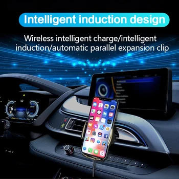 10W Qi Bezdrôtová Nabíjačka do Auta pre iPhone Samsung Huawei Smart Auto Upevňovaciu Rýchle Nabíjanie držiak do Auta mobilný Telefón, Nabíjačka, Držiak