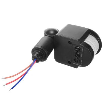 110-220V Čierne Vonkajšie PIR Senzor LED Infračervené PIR Snímač Pohybu Detektor Nástenné Floodlight, Snímač Infračervený Senzor Sondy