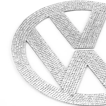 111mm Diamond Bling Drahokamu Zadné Veko Kufra Znak, Odznak Kryt Nálepky Výzdoba pre VW Volkswagen Polo-2018