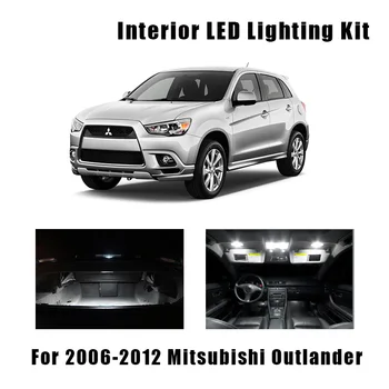 11pcs Biele LED Žiarovky Interiéru Mapu Dome Kmeň Svetla Kit Pre 2006-2010 2011 2012 Mitsubishi Outlander špz Lampa