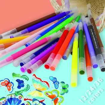 12/24/36 Farby Pack Dual Tip Kefa Umenie Značku Perá,Farebné Jemné Tip Značky Maľovanky, Kreslenie a Skicovanie