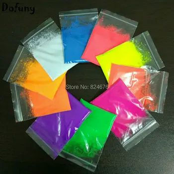 12 farieb,10g Každá Farba Fluorescenčné Prášok Pigment pre Farby Kozmetické Rúž Mydlo Neon prášok Nail Art poľský 120 g