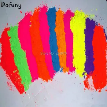 12 farieb,10g Každá Farba Fluorescenčné Prášok Pigment pre Farby Kozmetické Rúž Mydlo Neon prášok Nail Art poľský 120 g