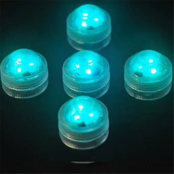 12 ks/Množstvo 3 LED Ponorné Čaj Svetlo Sviečky S Diaľkovým ovládaním Vymeniteľné Mince Batérie pod vodou Lampa