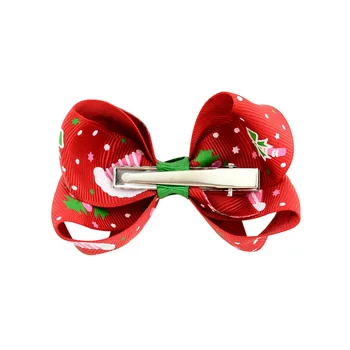 12 ks/veľa 3.15 palcový Vianočné Grosgrain Páse s nástrojmi Luky S Klip Snehu Větrník sponky do Vlasov Hair Pin Príslušenstvo 756