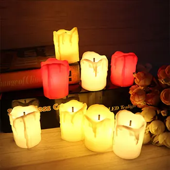 12 Kusov Teplá Biela Nie Blikanie LED Elektrické Batérie Powered Tealight Sviečky,Flameless Na Vianoce Dovolenku, Svadbu
