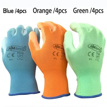 12 Párov Bezpečnostné Ochranné pracovné rukavice pre PU palm povlak bezpečnostné rukavice
