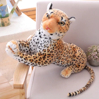 120 CM Obrie Leopard, Jaguár Panther Plyšové Hračky Veľká Veľkosť Biely Tiger Oblečenie pre Bábiku Realisticky Zvierat Vankúš Deti Vianočný Darček