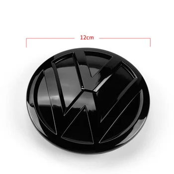 120 mm Lesklý Čierny Predný Gril Odznak s Logom Znak Náhrada za VW Volkswagen Polo 2016