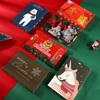 120pcs Veselé Vianočné Pohľadnice pre Santa Vianočné Darčeky Kreatívne Grafické efekty Písať Pozdrav Darčeky, Pohľadnice Nový Rok Karty