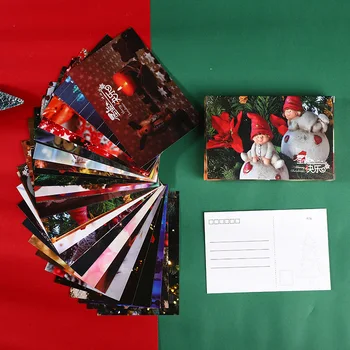 120pcs Veselé Vianočné Pohľadnice pre Santa Vianočné Darčeky Kreatívne Grafické efekty Písať Pozdrav Darčeky, Pohľadnice Nový Rok Karty