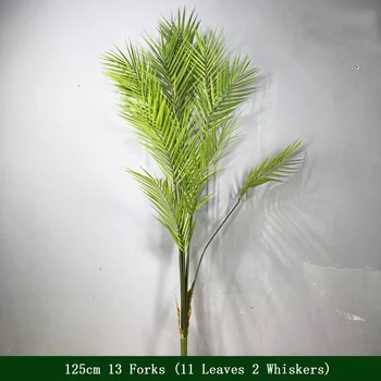 125 cm 11 Hláv Veľké Palmy, Tropických Rastlín, Falošné Palm Leafs Plastové Monstera Zelené Rastliny, Listy Pre Domáce Svadobné Party Decor