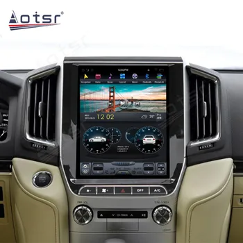 128G autorádia GPS Navigácia Pre TOYOTA LAND CRUISER LC200 2016 - 2019 Android Multimediálne DVD, Video Prehrávač Tesla Vertic Obrazovke