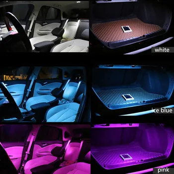12pcs Biela, Canbus LED Žiarovky osvetlenie Interiéru Balík Kit Na roky 2007-2012 Mazda CX-7 CX7 Mapu Dome batožinového priestoru špz Lampa ružová