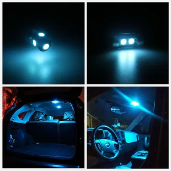 12pcs Biele LED Žiarovky osvetlenie Interiéru Balík Kit 2001 2002 2003 2004 2005 2006 Mazda Tribute Mapu Dome špz Lampa