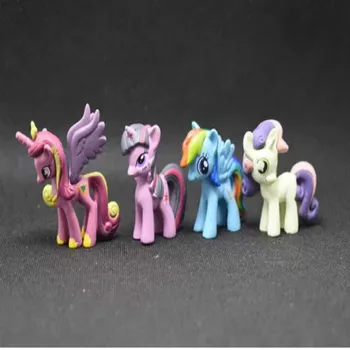 12pcs Môj Malý Pony Jednorožec Priateľstvo Mini Poníka 5cm PVC Akčné Figúrky Jednorožec Nastaviť Deti Hračky pre Narodeniny, Vianočné Darčeky 2A21