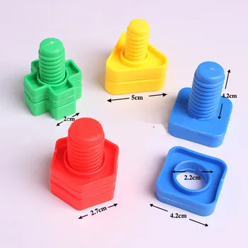 12Pcs Puzzle Pre Deti Hračka Nástroj Plastové Skrutky 3D Puzzle Hra / Farba, Tvar Zodpovedajúce Montessori Vzdelávacích Vzdelávania Smart Vajcia