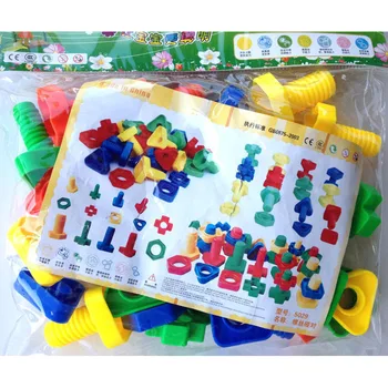 12Pcs Puzzle Pre Deti Hračka Nástroj Plastové Skrutky 3D Puzzle Hra / Farba, Tvar Zodpovedajúce Montessori Vzdelávacích Vzdelávania Smart Vajcia