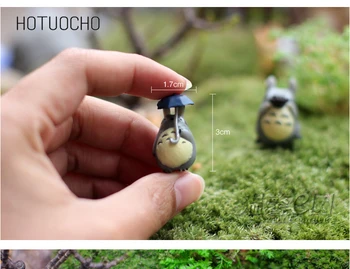 12PCS Totoro Bábika Dekorácie Moss Micro Krajiny figúrka miniatúrne Dekor Totoro Bábika Dekoračné Materiály domáce dekorácie