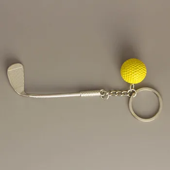 12pcs/veľa Zliatiny kľúčenky Farebné Golf Loptu Brassie Päť Farebných Viaceré Farebné Ležérny Športový Štýl Muži Ženy KeyRing KeyChain