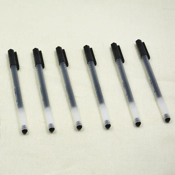 12pcs/veľa Základné líniové roller guličkové pero na písanie podpis 0,5 mm guľôčkové 3 farby gélový atrament perá, Kancelárske nástroje Školské potreby