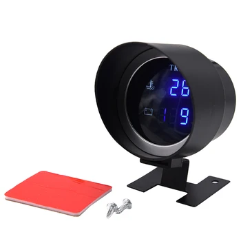 12V/24V LCD Digitálny Vody Dočasný Rozchod + voltmeter pre auto, Meter s 10 mm vody Snímač teploty motocykel nástroja z RU