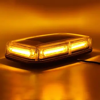 12V 60W 6-COB LED Emergenecy Výstražné Blikajúce Svetlo Žltý Výstražný Maják Svetla Bar Obnovy Strobe Light s Magnetickou Základňou