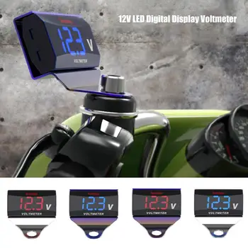 12V LED Digitálny Displej Voltmeter Auto, Motocykel Napätie Volt Rozchod Panel Meter Ultra-tenké, mini a ľahké Nepremokavé