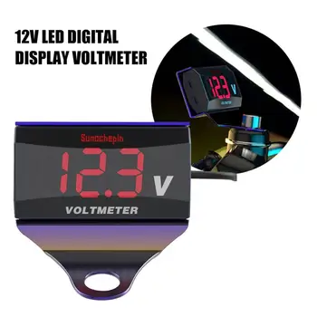 12V LED Digitálny Displej Voltmeter Auto, Motocykel Napätie Volt Rozchod Panel Meter Ultra-tenké, mini a ľahké Nepremokavé