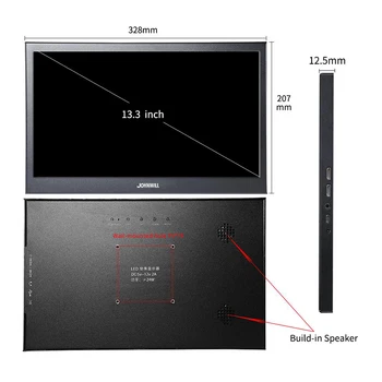 13.3 palcový dotykový Prenosný monitor na počítači, 1080P hdmi monitor IPS HDMI 2K herný monitor pre Raspberry Pi PS4 Xbox360 prepínač