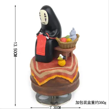 13 cm Odvážneho Preč Č Tvár Človeka Akcie Obrázok Hayao Miyazaki Anime Music Box Kaonashi Údaje Model Detí, Vianočné Hračky Darček