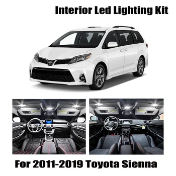 13 Žiarovky Biele Interiérové LED Auto Light Kit vhodný Pre 2011-2016 2017 2018 2019 Toyota Sienna Čítanie Strop, Dvere Licencia Lampa