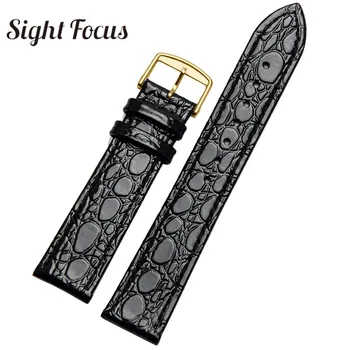 13mm 18 mm 20 mm Black Stitched Tenké Watchbands pre Longines L4.760.4 L2 Sledovať Kapelu, Muža, Originálne Kožené Hodinky Remienok Ženy Náramok