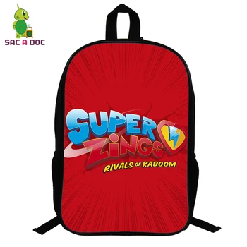 14.5 Palcový Mini Batoh Super Zings Série 4 Bookbags Cartoon Školské Tašky pre Dospievajúce Dievčatá Notebook Späť Pack Cestovná Taška cez Rameno