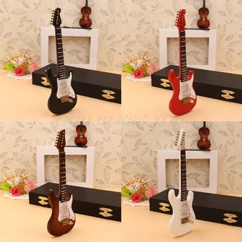 14 cm Mini Elektrická Gitara Model Miniatúrne Guitarra Replika Dar Prípade Stojan Drop Shipping