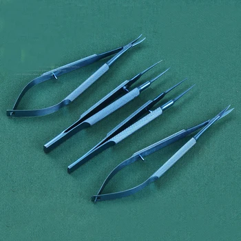 14 cm Titán Tlloy Chirurgické Nástroje Oftalmologické Microsurgical dentálnych Nástrojov Ihly Držiteľov + Nožnice +Kliešte