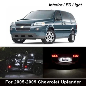 14 Ks Biele LED Osvetlenie Interiéru Balík Kit Pre Roky 2005-2009 Chevrolet Uplander Mapu batožinového priestoru Dome špz Svetlo