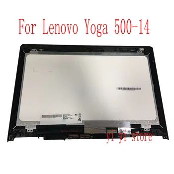 14 PALCOVÝ Dotykový Displej S montážou Rámu pre Lenovo Yoga 500-14IBD 80N4 80N5 500-14ISK 80R5 Flex 3-14 lcd montáž