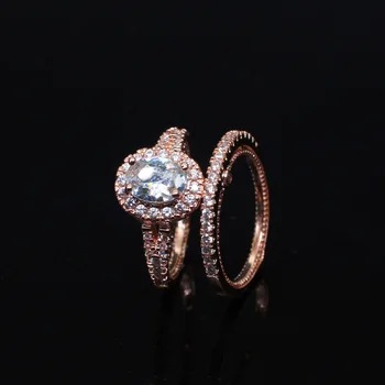 14K Rose Gold Diamond Ring pre Ženy Zapojenie Anillos Bizuteria Topaz Šperky, Drahokamy Diamant Bijoux Femme Krúžok Šperky