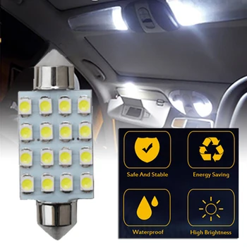 14Pcs Auto, Biele LED Osvetlenie Interiéru Balík Kit Pre T10 2112 2122 36 mm Mapa Dome špz Svetlá Biela Príslušenstvo