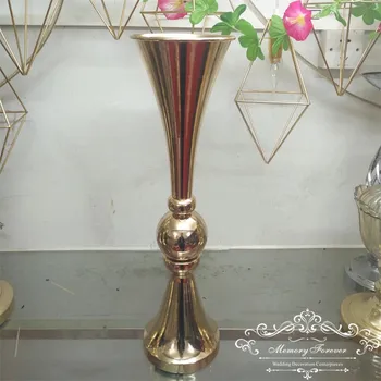 14pcs jasné candelabra, 12pcs zlatá váza, 12pcs striebornú vázu