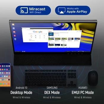 15.6 Palce Káblové&Wireless Dual-mode Prenosný Monitor 13.3 Desktop/Laptop/Telefón Miracast AirPlay Bluetooth Dotykový USB-C IPS HDR10