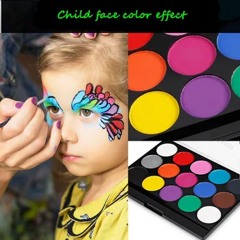 15-Farebné Fluorescenčné make-up Kit pre Vianočné Výrobky Bezpečné a netoxické pre Rodinné Oslavy