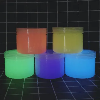 150-300 ML Rainbow Fluorescenčné Sliz Načechraný Floam Deti Modelovanie Hlinené Hračky Polymér Vzdelávacie Sliz Proti Stresu Plastelíny Dary