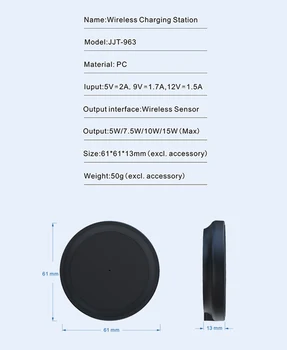 15W Bezdrôtový Rýchlo Nabíjačka Pre Iphone12 Mini Pro Max Huawei P20 / P30 Samsung S10 / S10 Magnetické Rýchle Nabíjanie Dropshipping