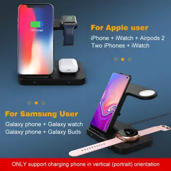 15W Qi Bezdrôtový Nabíjací Stojan Rýchle Nabíjanie Pre Samsung S10 S20 Galaxy Puky Pre iPhone 12 11 XS Apple Hodinky 6 5 4 3 Airpods pro