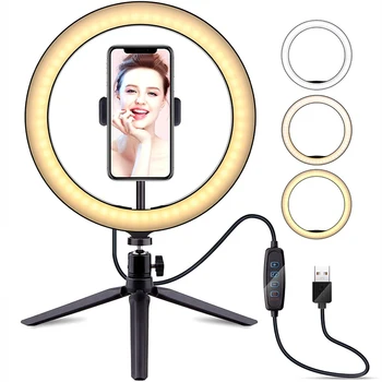 16 cm/26 cm Fotografie LED Krúžok Svetlo Kamery make-up Studio Ringlight Telefón Selfie Krúžok Lampa s Statívy na Youtube Video Live